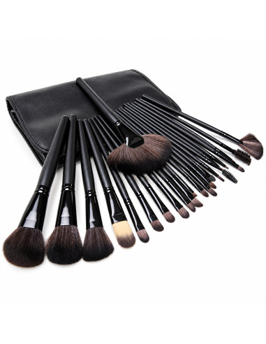 Naked 3 Kit de 32 pinceaux noirs avec pochette
