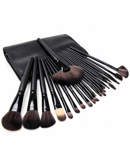 Naked 3 Kit de 32 pinceaux noirs avec pochette