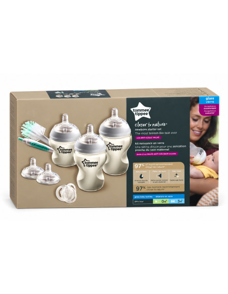 Kit de naissance Closer to Nature en verre — Tommee Tippee