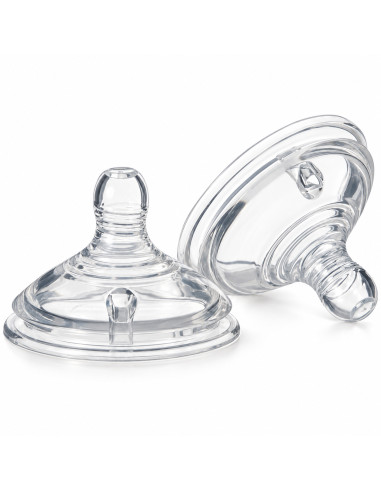 2 tétines Closer to Nature à débit lent 0 mois et + — Tommee Tippee