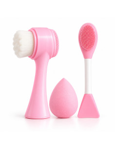 Ruby Face Coffret 2 brosses visage et éponge rose
