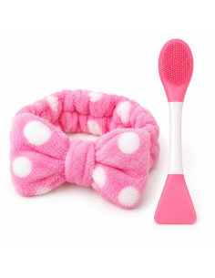 Ruby Face Coffret brosse pour masque et bandeau rose