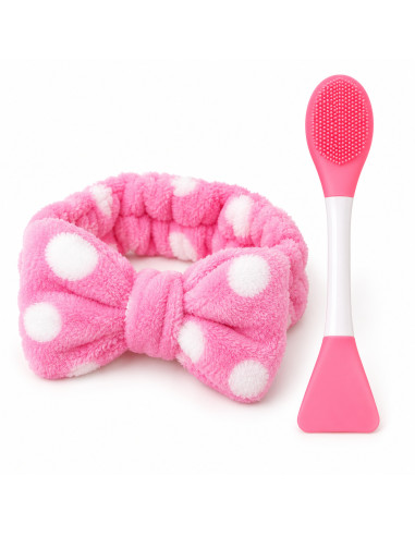 Ruby Face Coffret brosse pour masque et bandeau rose