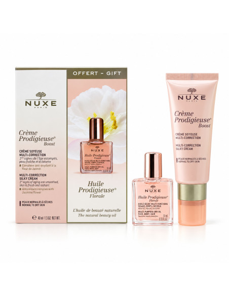 Crème soyeuse Multi-correction + Huile Prodigieux Floral Nuxe - Nuxe