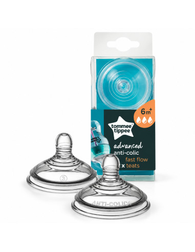 2 tétines Advanced Anti-Colic à débit rapide 6 mois et + — Tommee Tippee