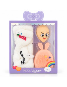 Noor Alazawi coffret bandeau, éponge et pad nettoyant – blanc