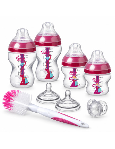 Kit de naissance Advanced Anti-Colic rose avec 1 sucette — Tommee Tippee