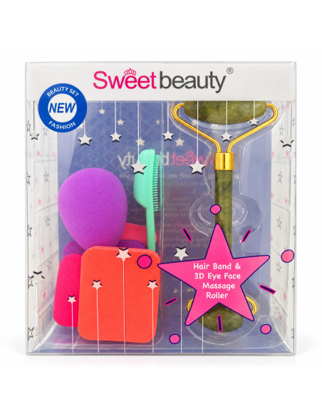 Sweet Beauty – Coffret brosse, éponges et rouleau vert
