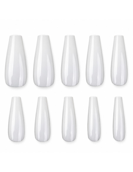 Otto – 120 faux ongles coffin blancs