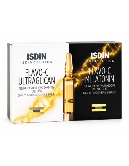 ISDIN Flavo-C Ultraglican et Melatonin 10 + 10 ampoules