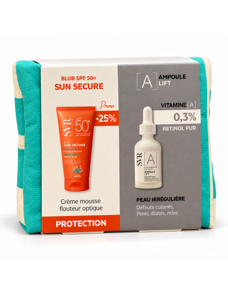 SVR Coffret [A] Ampoule Lift 30 ml + Blur SPF50+ 50 ml + Trousse