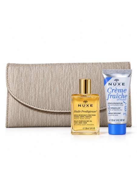 Pochette Huile Prodigieuse 30ML + Crème fraiche De beauté 30ml - nuxe