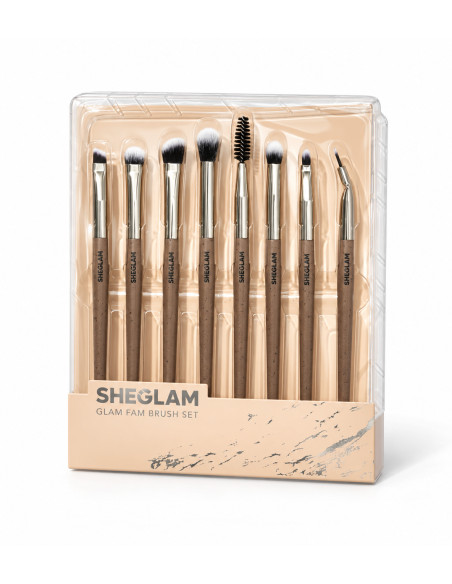 SHEGLAM Glam Fam Kit de 8 pinceaux yeux et sourcils