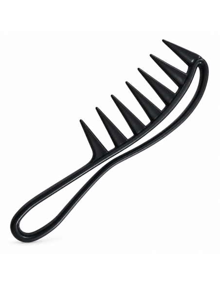 Peigne Démêloir Dents Larges Noir | Cosmetique.tn