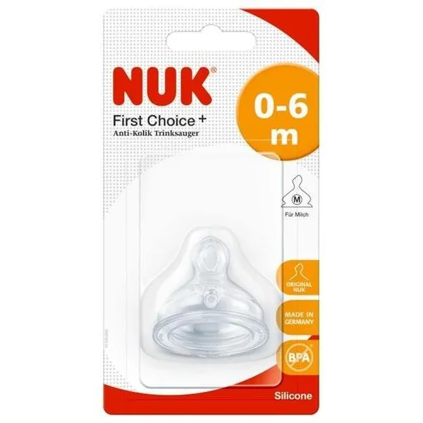 NUK First Choice+ Tétines Silicone 6-18M Débit XL Nuk 80602474 : Magasin de  puériculture et jouets de naissance : poussette et landau , cadeau de  naissance