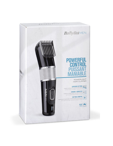 BaByliss Tondeuse à cheveux rechargeable Powerlight E973E