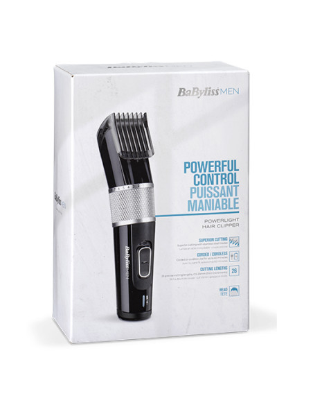BaByliss Tondeuse à cheveux rechargeable Powerlight E973E