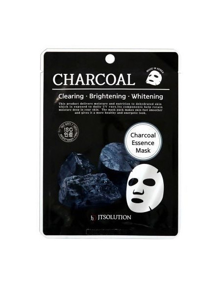 Charcoal Essence Mask - Défrichement, éclaircissant et blanchiment