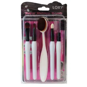Kit de 5 pinceaux maquillage noir et blanc -elly