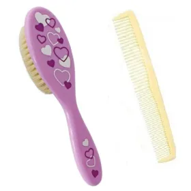 BROSSE ET PEIGNE POUR BÉBÉ ROSE-BABYNOVA
