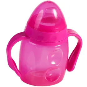 TASSE À BOIRE AVEC POIGNÉE ROSE 300 ML BEC EN SILICONE- BABYNOVA
