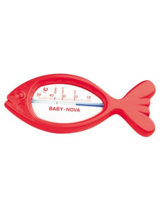 THERMOMÈTRE DE BAIN DE POISSON ROUGE/BLANC-BABYNOVA