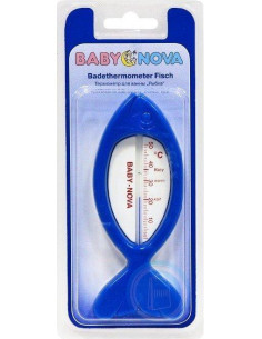 THERMOMÈTRE DE BAIN DE POISSON BLEU/BLANC-BABYNOVA
