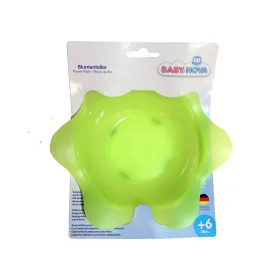 Assiette creuse en forme de fleur vert 6 mois-baby nova