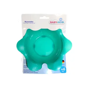 Assiette creuse en forme de fleur vert d'eau 6 mois-baby nova