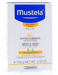 Savon surgras visage et corps au cold cream nutri-protecteur peaux sèches 100g - mustela