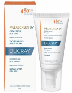Melascreen uv crème riche spf50+ tâches brunes peaux grasses 40ml -ducray