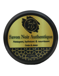 Savon noir illuminateur 100% naturel 250gr - touche d’or