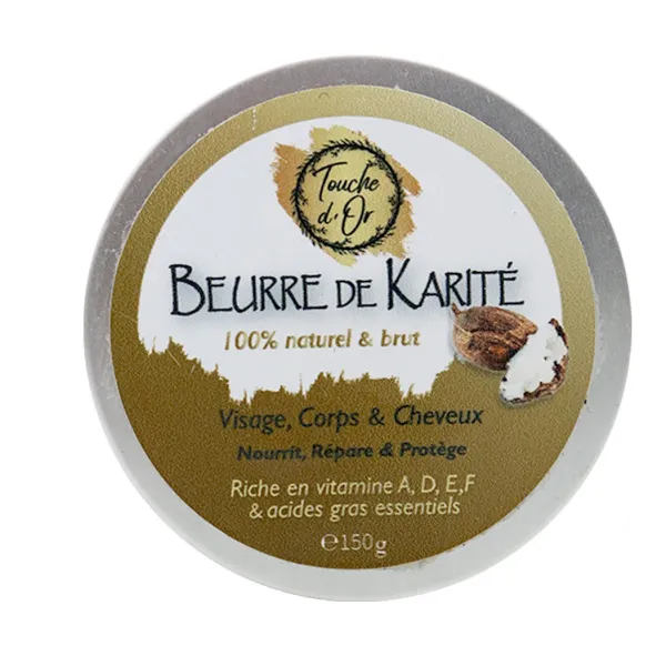 Beurre de karite brut non raffiné 100% naturel! 150 g - touche d’or