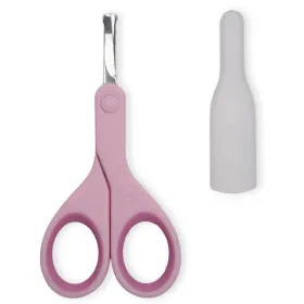Ciseaux à ongles bout rond lames courtes rose - chicco