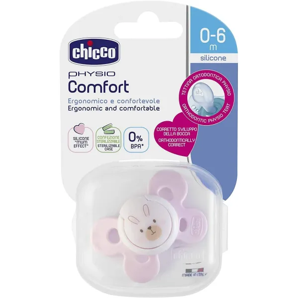 Sucette confort 0-6 mois rose - chicco