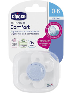 Sucette confort 0-6 mois blanc/bleu - chicco