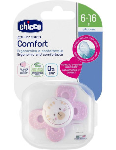 Sucette confort 6-12 mois rose - chicco