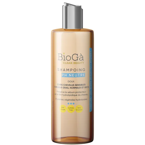 Clean beauty shampoing ph neutre doux cheveux gras, normaux et secs 200ml -biogà