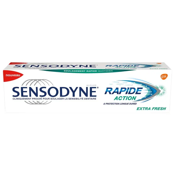 Dentifrice rapide action extra fresh 75ml - sensodyne