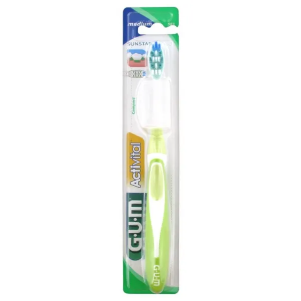 Brosse à dents activ vital medium compact 583 vert- gum