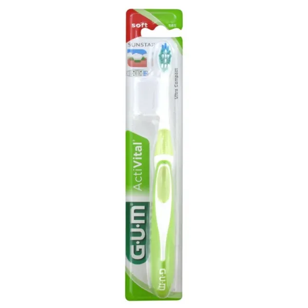 Brosse à dents activital souple ultra compact 585 vert - gum
