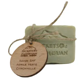 Savon argile verte citronnelle-secrets de zaghouan