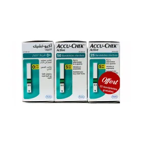 Coffret 100 bandelette réactives + 25 bandelette gratuits -accu-chek