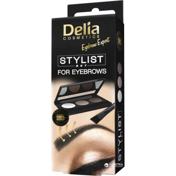 Eyebrow Expert Stilist set (cire, ombres, aplitor) Delia cosmétics 7 ml