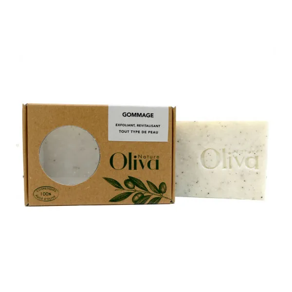 Savon solide à froid gommage 140g-oliva nature