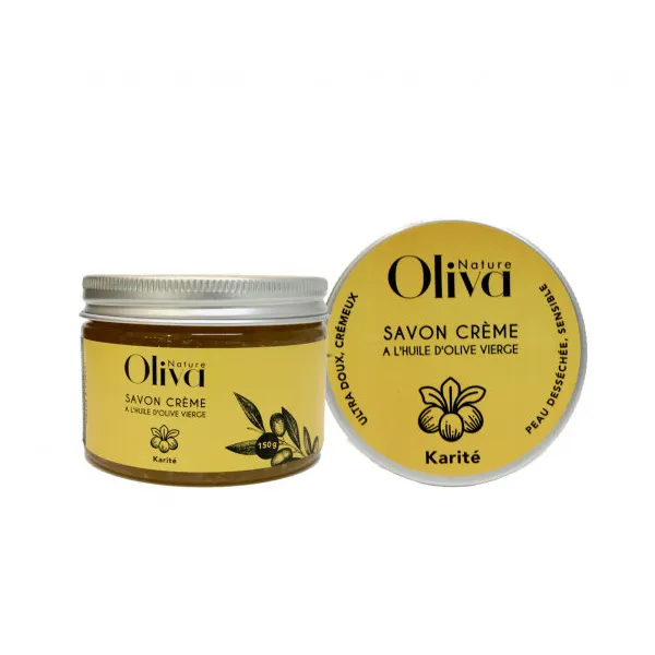 Savon Crème à L'huile D'olive Vierge Karité 150g - Oliva Nature
