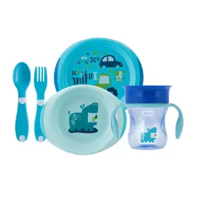 Coffret repas bébé bleu 12m+ - boy- chicco