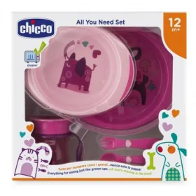 Coffret repas bébé rose 12m+ - girl - chicco