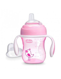 Tasse transition bec souple silicone 4m+ rose - girl - chicco