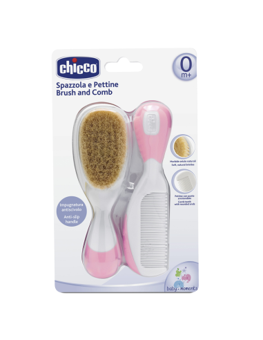 Brosse et peigne pour bébé rose | Chicco
